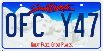 SD license plate 0FCY47