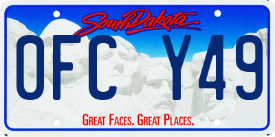 SD license plate 0FCY49