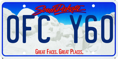 SD license plate 0FCY60
