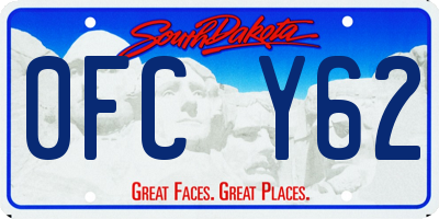 SD license plate 0FCY62