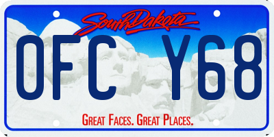 SD license plate 0FCY68