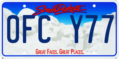 SD license plate 0FCY77