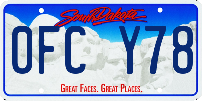 SD license plate 0FCY78