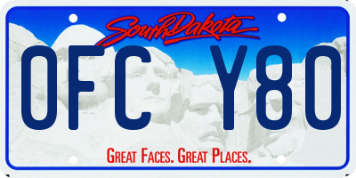 SD license plate 0FCY80