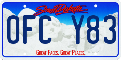 SD license plate 0FCY83
