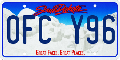 SD license plate 0FCY96