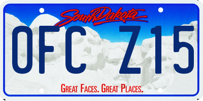 SD license plate 0FCZ15