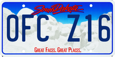 SD license plate 0FCZ16