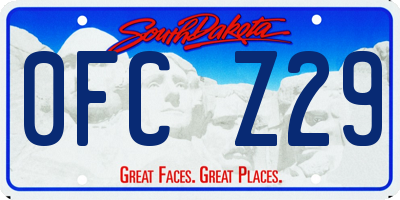 SD license plate 0FCZ29