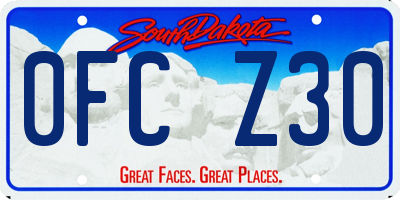 SD license plate 0FCZ30