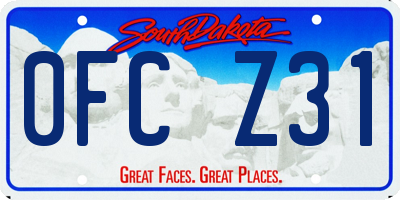 SD license plate 0FCZ31