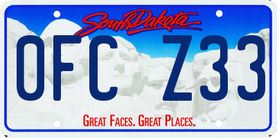 SD license plate 0FCZ33