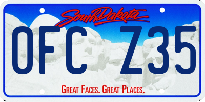 SD license plate 0FCZ35