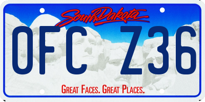 SD license plate 0FCZ36