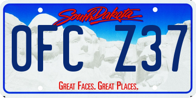 SD license plate 0FCZ37