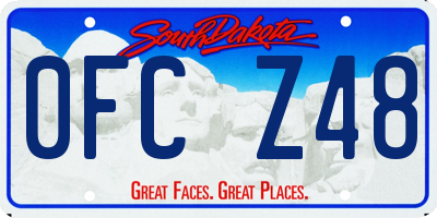 SD license plate 0FCZ48