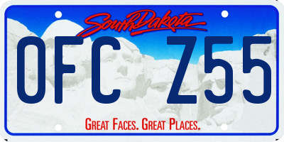 SD license plate 0FCZ55