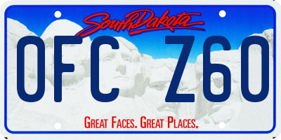 SD license plate 0FCZ60