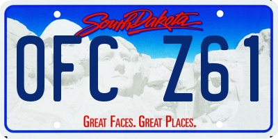 SD license plate 0FCZ61