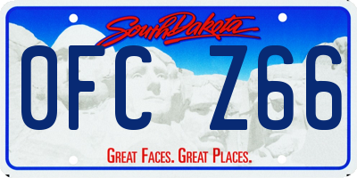 SD license plate 0FCZ66