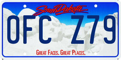 SD license plate 0FCZ79