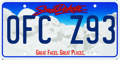 SD license plate 0FCZ93