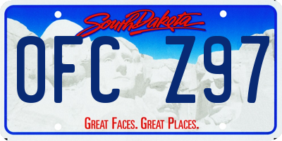 SD license plate 0FCZ97