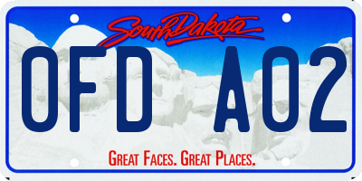 SD license plate 0FDA02