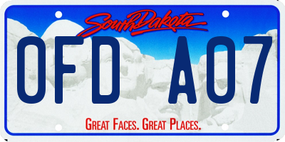 SD license plate 0FDA07