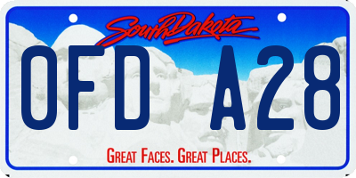 SD license plate 0FDA28