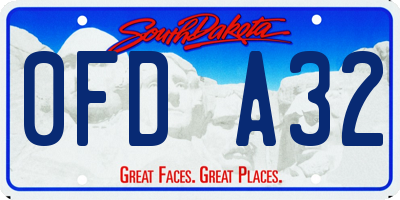 SD license plate 0FDA32