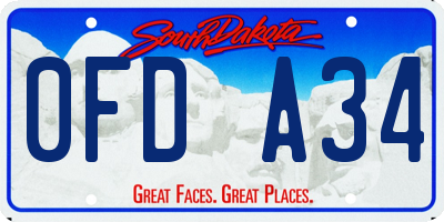 SD license plate 0FDA34