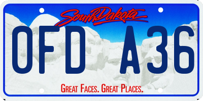 SD license plate 0FDA36