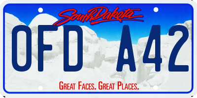 SD license plate 0FDA42