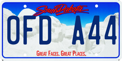 SD license plate 0FDA44