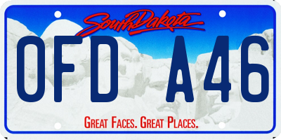 SD license plate 0FDA46