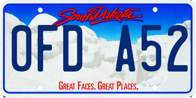 SD license plate 0FDA52