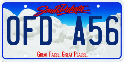 SD license plate 0FDA56