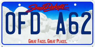 SD license plate 0FDA62