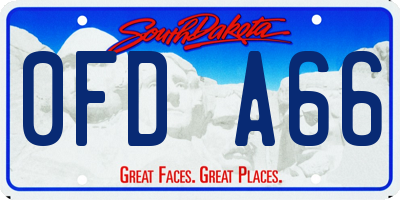 SD license plate 0FDA66