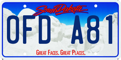SD license plate 0FDA81