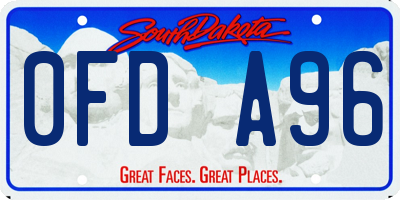 SD license plate 0FDA96