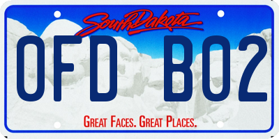 SD license plate 0FDB02
