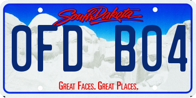 SD license plate 0FDB04