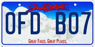 SD license plate 0FDB07