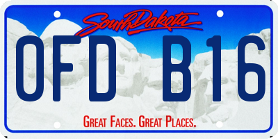 SD license plate 0FDB16