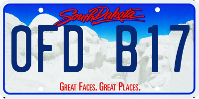 SD license plate 0FDB17