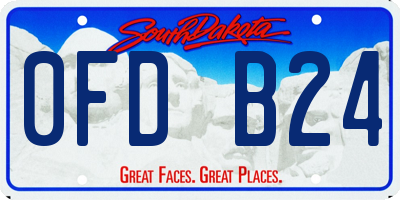 SD license plate 0FDB24