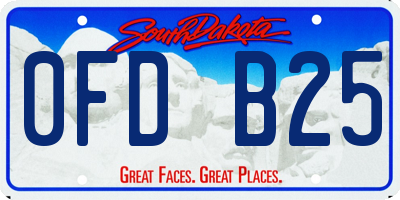 SD license plate 0FDB25