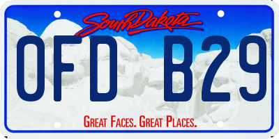 SD license plate 0FDB29